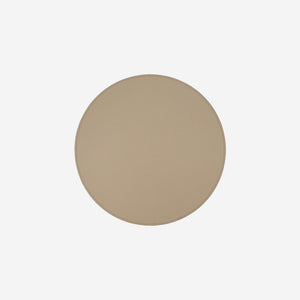 Peninsula Round Leather Placemat Taupe