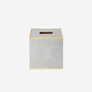 Classic Shagreen Tissue Box Cover Dove