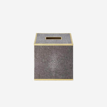 Load image into Gallery viewer, Classic Shagreen Tissue Box Cover Chocolate
