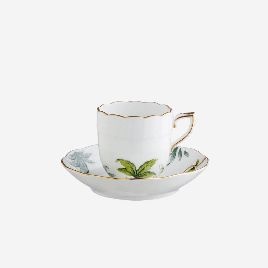 Herend Foret Foliage Espresso Cup & Saucer