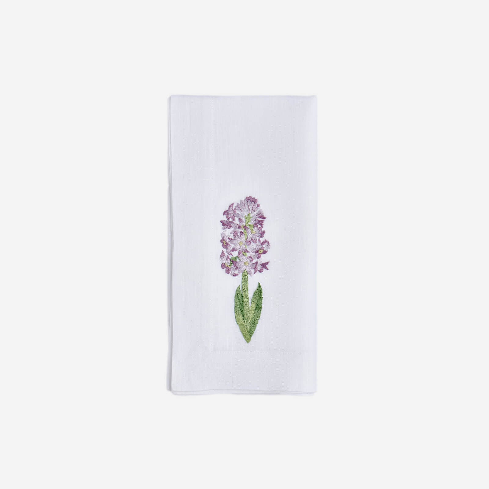 Spring Flower Embroidered Dinner Napkin - Set of 4