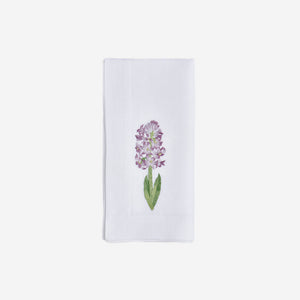 Spring Flower Embroidered Dinner Napkin - Set of 4