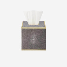 Load image into Gallery viewer, Classic Shagreen Tissue Box Cover Chocolate

