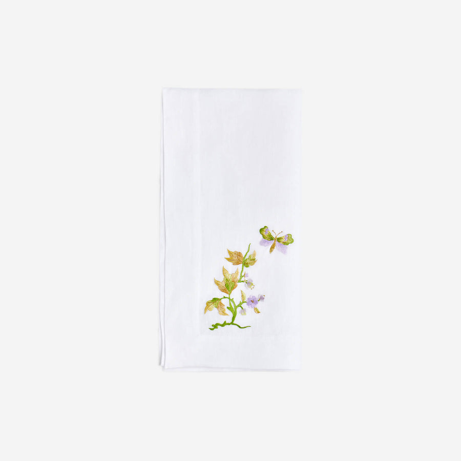 Atelier Bonadea Lilac Flower & Butterfly Dinner Napkin