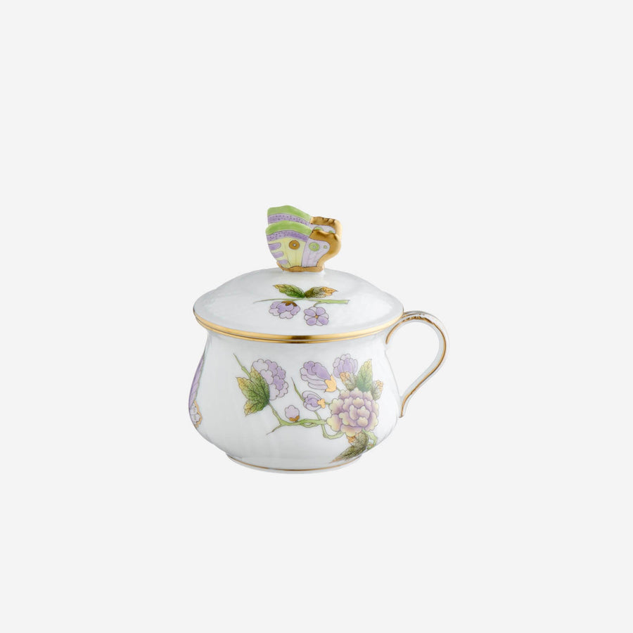 Herend Royal Garden Chocolate Cup with Butterfly Lid