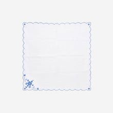 Load image into Gallery viewer, Blue Thistle Scalloped Napkin
