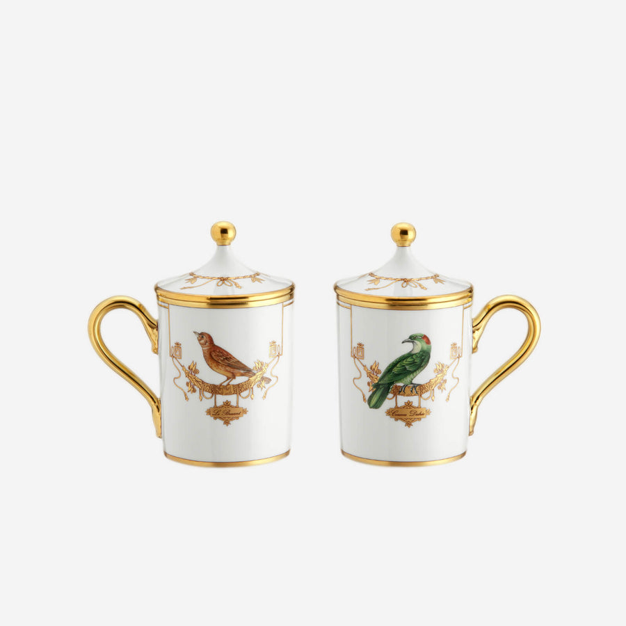 Ginori 1735 Volière Bird Mug with Lid - Coucou Didrie