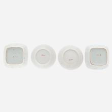 Antique Cabbage & Butterfly Square Plates - Set of 5