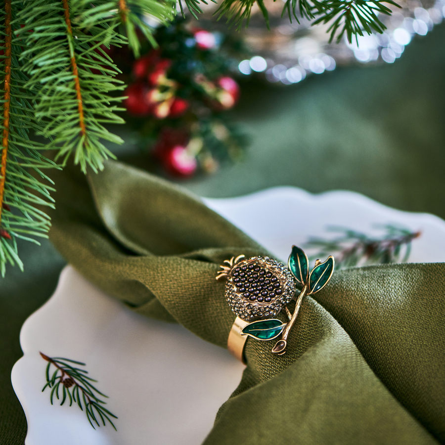 Joanna Buchanan Pomegranate Napkin Ring - Set of 4