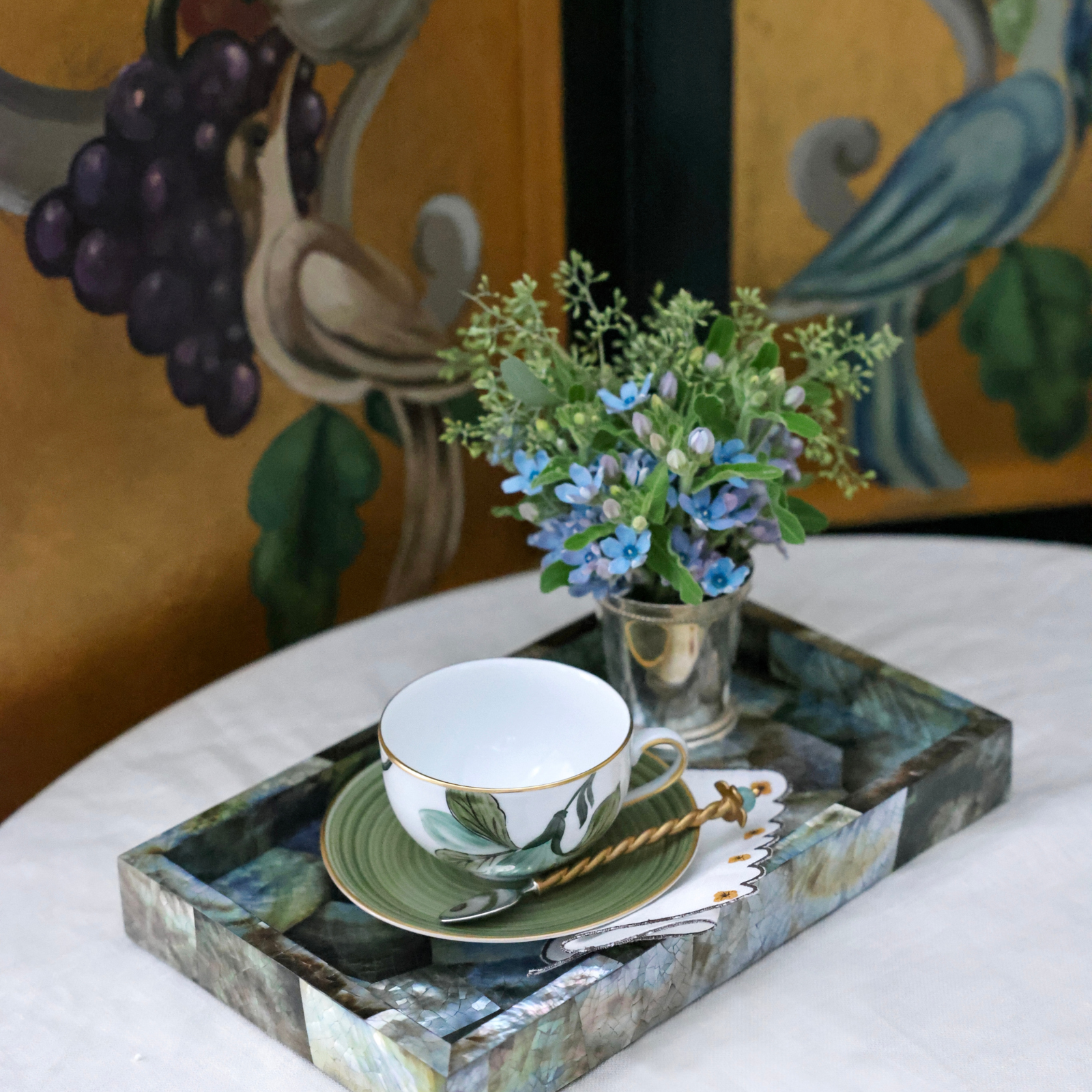 Jardins d’Udaipur Teacup & Saucer - Set of 4
