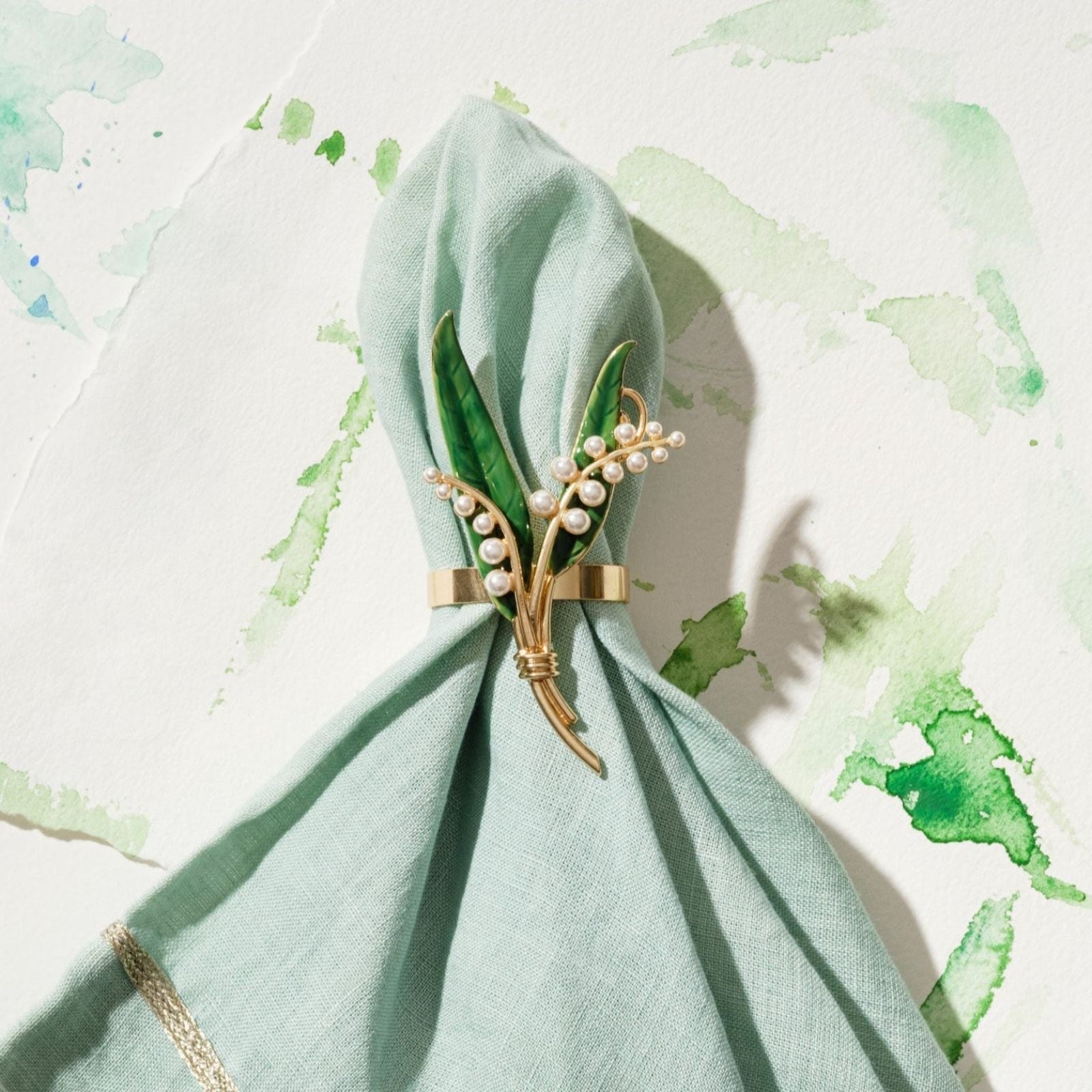 Lily of the Valley Napkin Ring - Set of 4