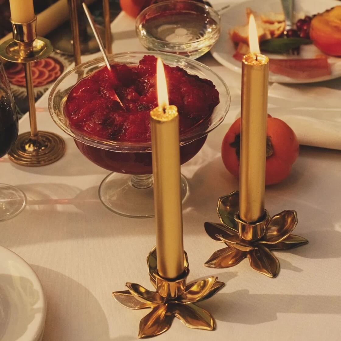 Madeleine Taper Candle Gold - Set of Six