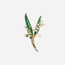 Load image into Gallery viewer, Lily of the Valley Napkin Ring - Set of 4
