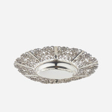 Hand-Chiselled Sterling Silver Round Basket