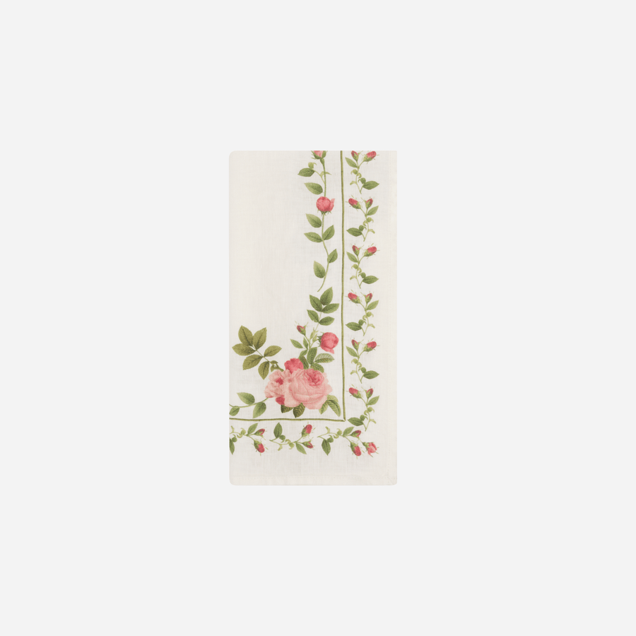 Summerill & Bishop Rose Trellis Linen Napkin