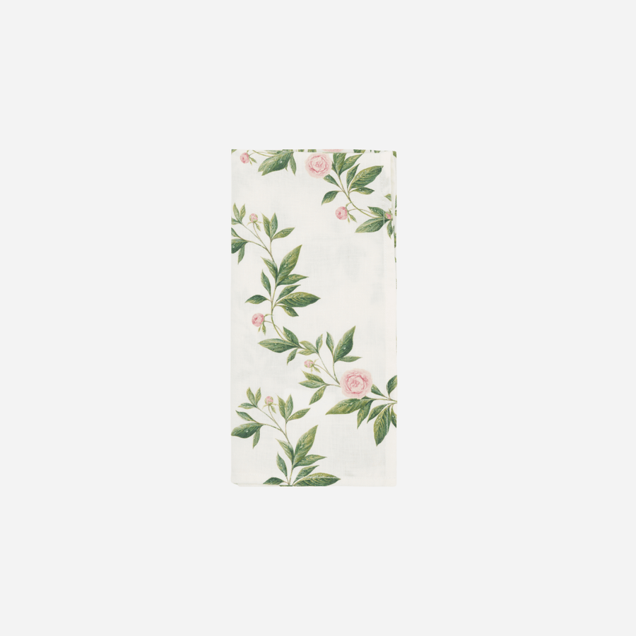 Summerill & Bishop Trailing Peony Linen Napkin