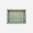 Handwoven Rectangular Tray Aqua