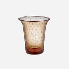 Load image into Gallery viewer, Antique Amber Bubble Glass Vase Large
