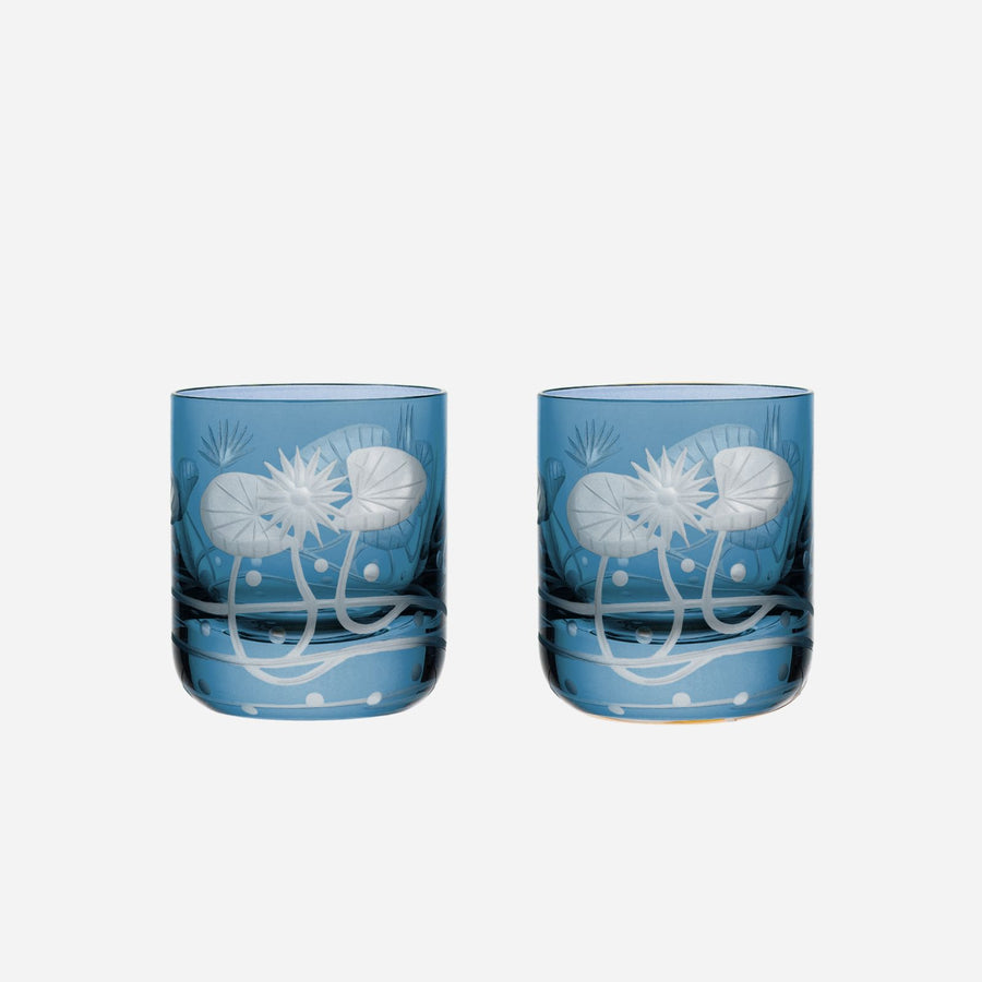 Artel Water Lilies Votive Slate - Set of 2