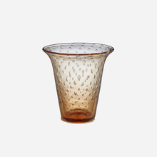 Load image into Gallery viewer, Antique Amber Bubble Glass Vase Medium
