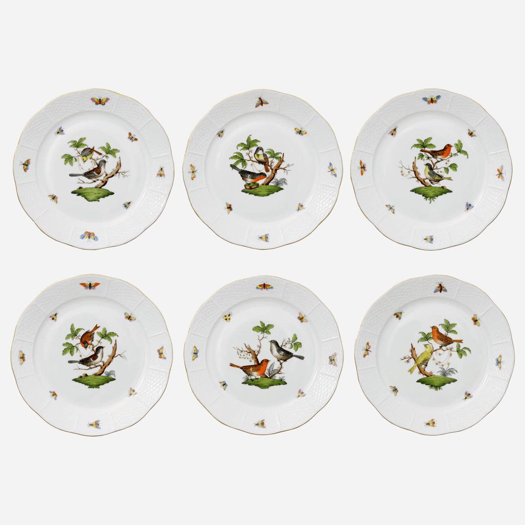 Rothschild Bird Dessert Plate - Set of 6
