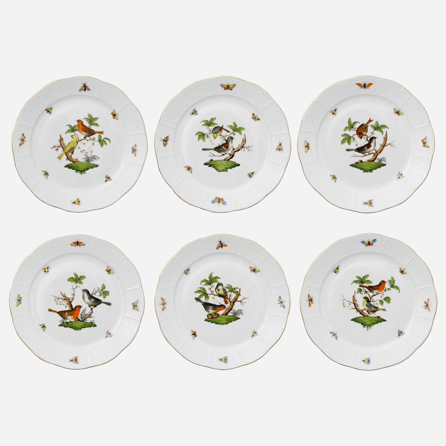 Herend Rothschild Bird Dinner Plate - Set of 6