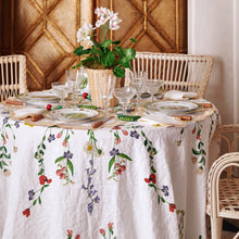 Load image into Gallery viewer, Botanical Wildflower Round Tablecloth
