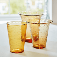 Load image into Gallery viewer, Antique Amber Bubble Glass Vase Small
