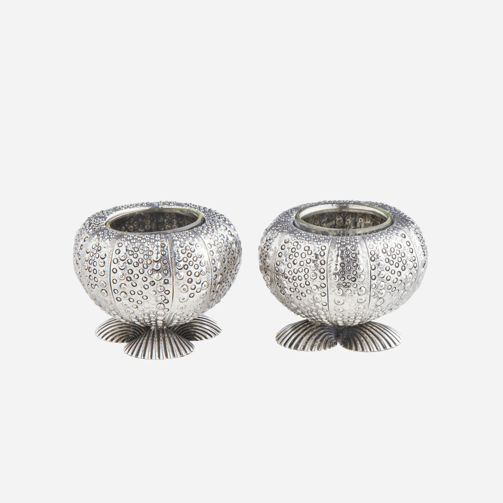 Sterling Silver Sea Urchin Salt & Pepper Set
