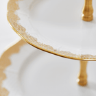 Fish Scale Gold 3-Tier Cake Stand