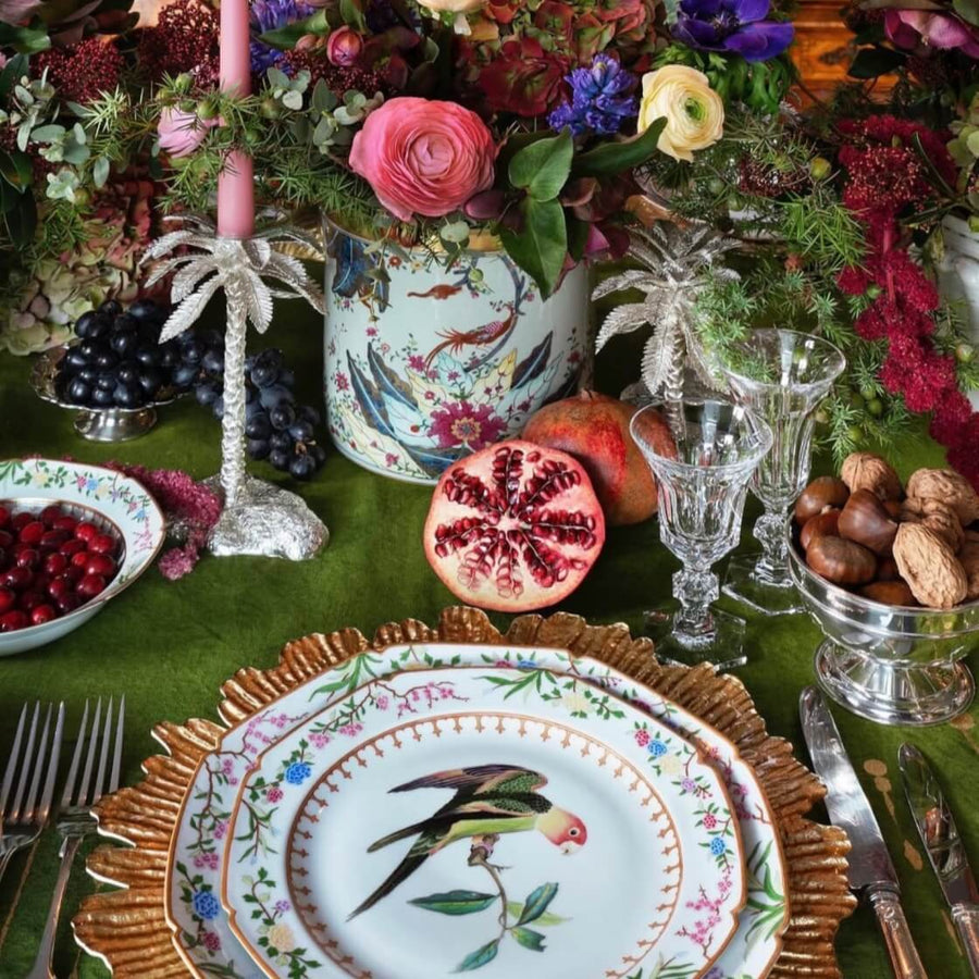 de Gournay Flora Britannica Dessert Plate - Set of 6