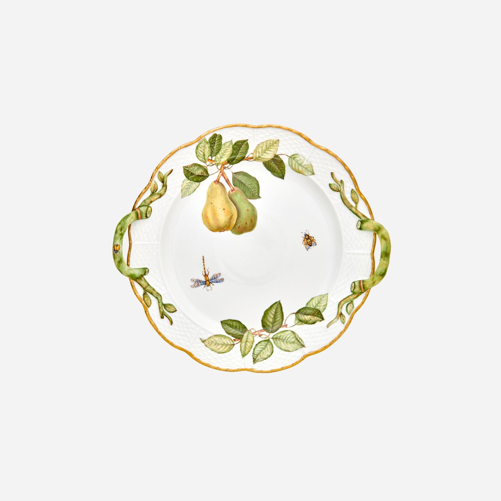 Heirloom Orchard Pear Round Platter with Handles
