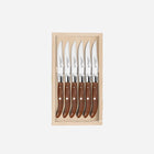 Laguiole Steak Knives Exotic Olivewood - Set of Six