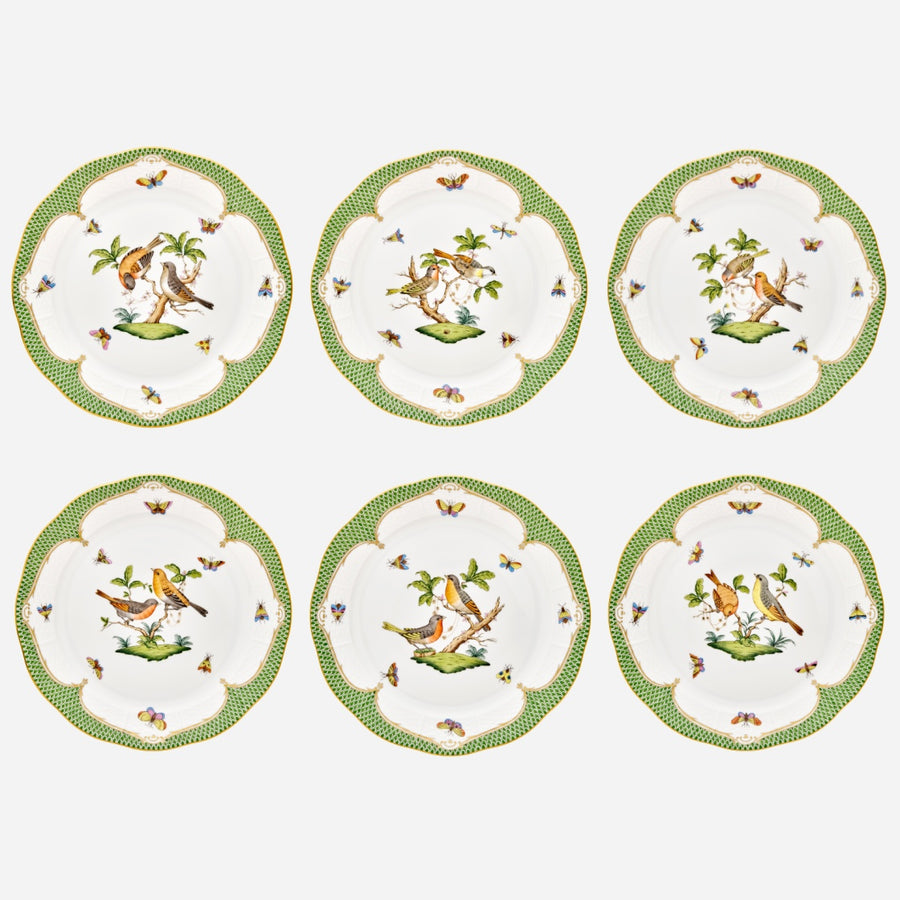 Herend Rothschild Bird Fish Scale Dinner Plate - Set of 6
