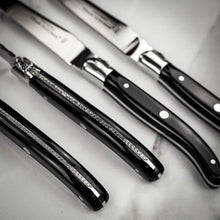 Load image into Gallery viewer, Laguiole Steak Knives Ebony - Set of Six
