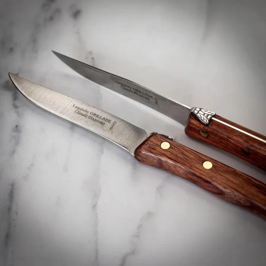 Laguiole Steak Knives Exotic Olivewood - Set of Six