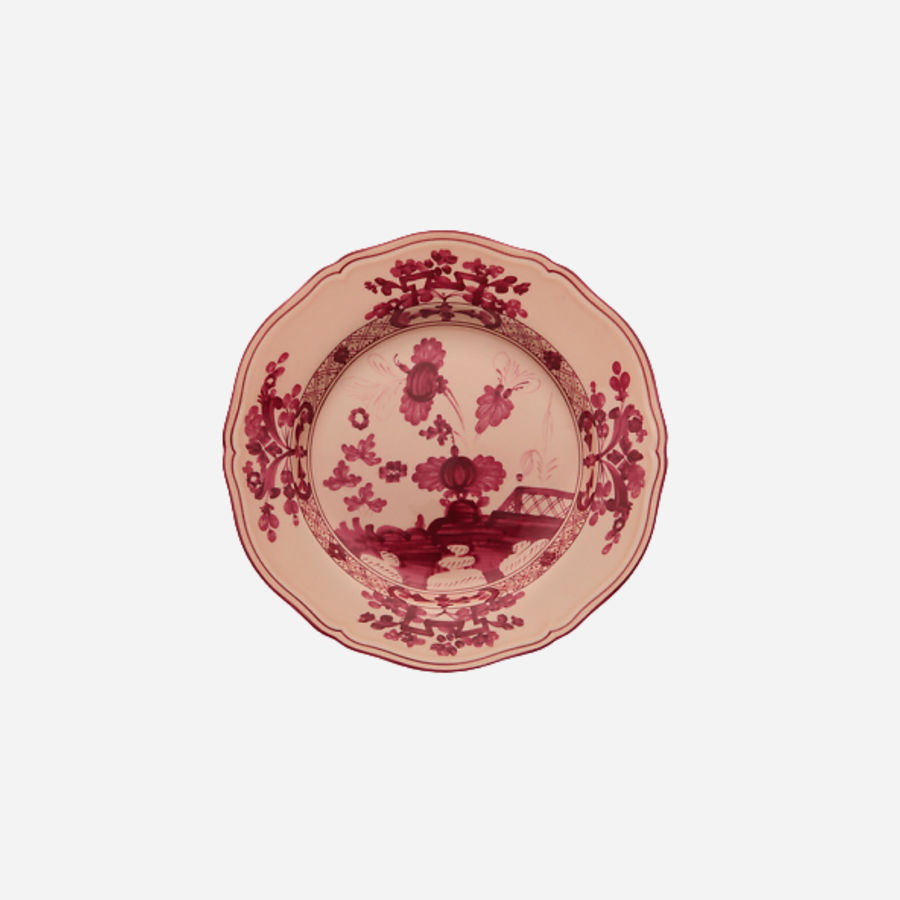 Ginori 1735 Oriente Italiano Bread Plate Vermiglio - Set of 2