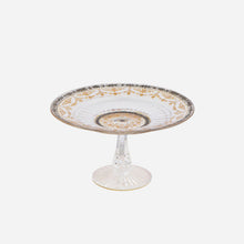 Antique Lobmeyr Crystal Tazza with Enamel
