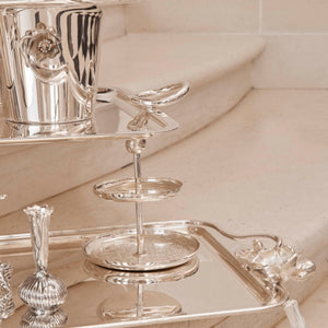Jardin d'Eden Silver Plated Two Tier Stand