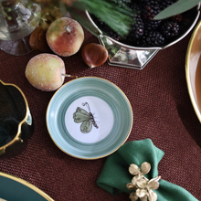 Load image into Gallery viewer, Jardins d’Udaipur Butterfly Bread Plate - Moss
