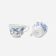 Load image into Gallery viewer, Antique Meissen Blue Onion Teacup &amp; Saucer - Set of 6
