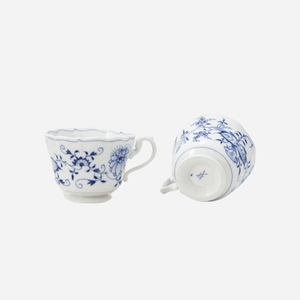 Antique Meissen Blue Onion Teacup & Saucer - Set of 6
