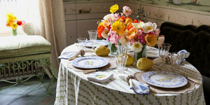 Seppele Stripe Frill Tablecloth Peridot