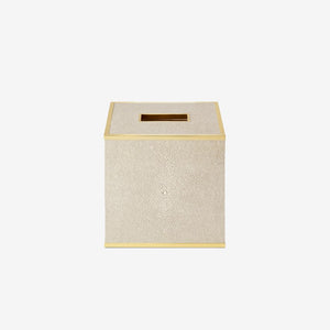 Classic Shagreen Tissue Box Cover Wheat