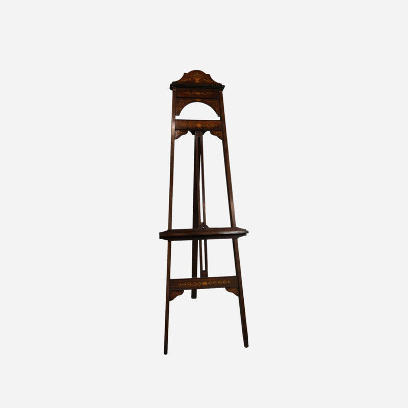 An Edwardian Rosewood & Marquetry Easel