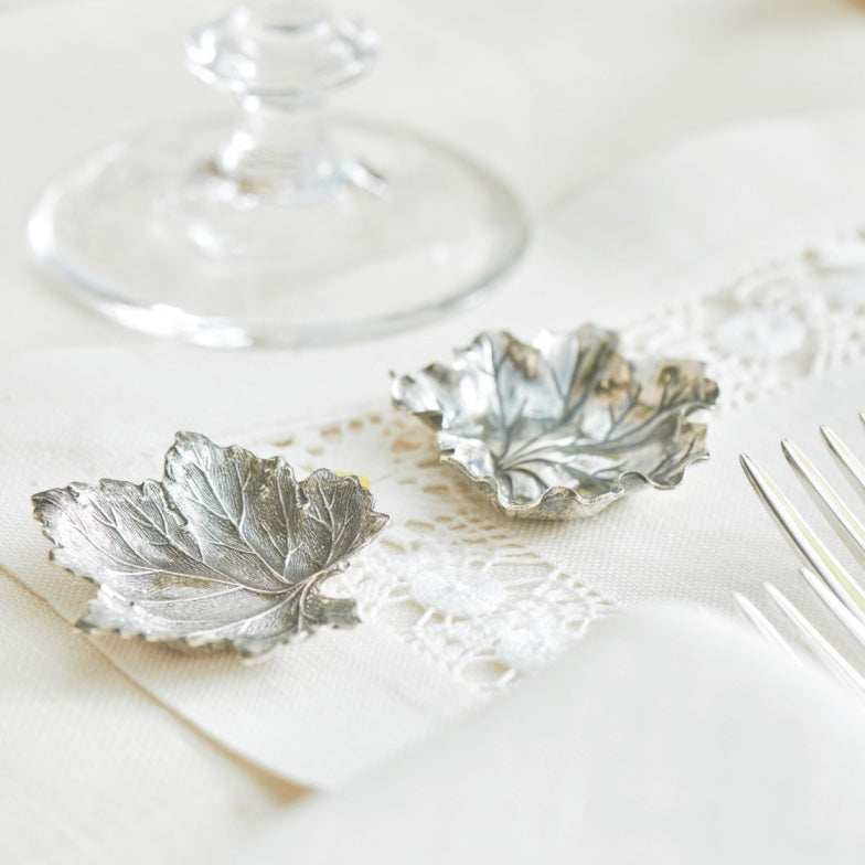 Geranium Leaf Sterling Silver Dish - Mini