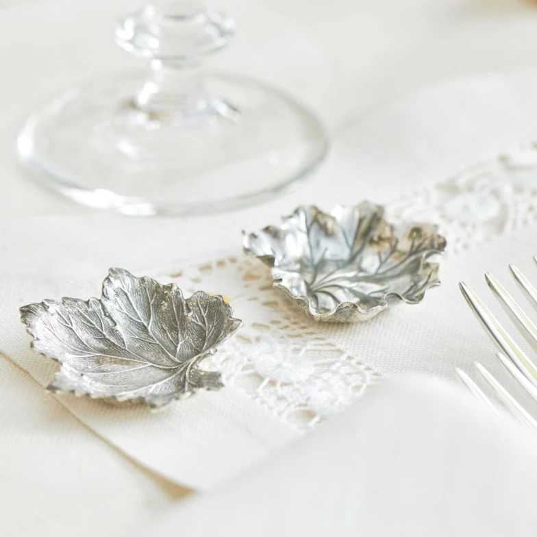 Vine Leaf Sterling Silver Dish - Mini