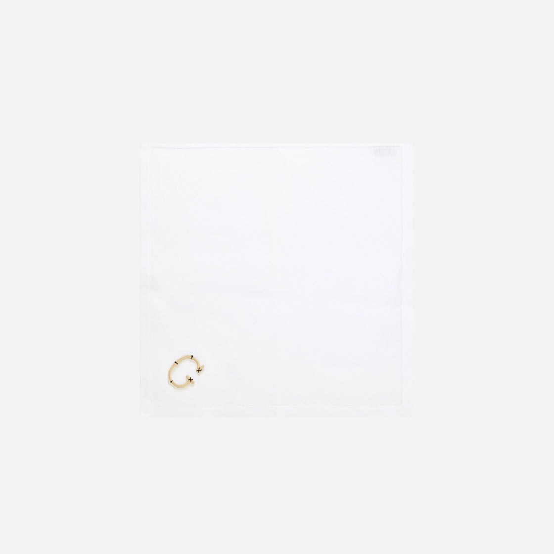 Hand-Embroidered Bamboo Monogrammed Napkin