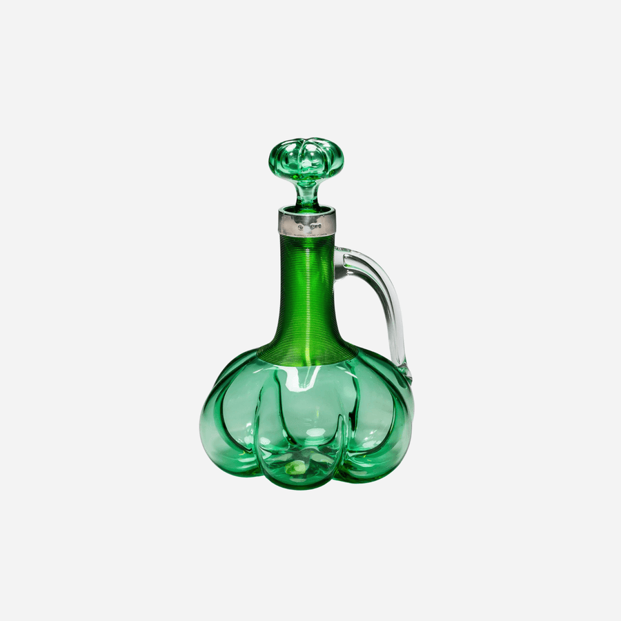 Antiques & Vintage An Antique Green Claret Pumpkin Carafe