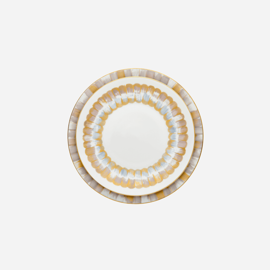 Marie Daâge Parure Dinner Plate Blush & Aqua